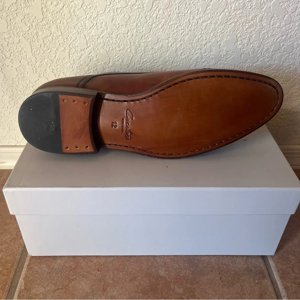 Curatore Men's Brown Leather Dress Shoe - Picture 3 of 3